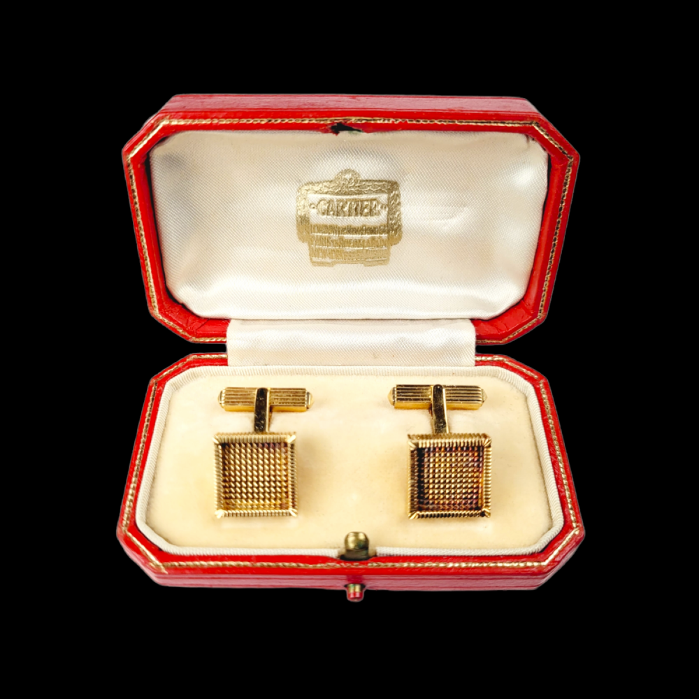 Vintage Cartier 18ct gold cufflinks DB Gems