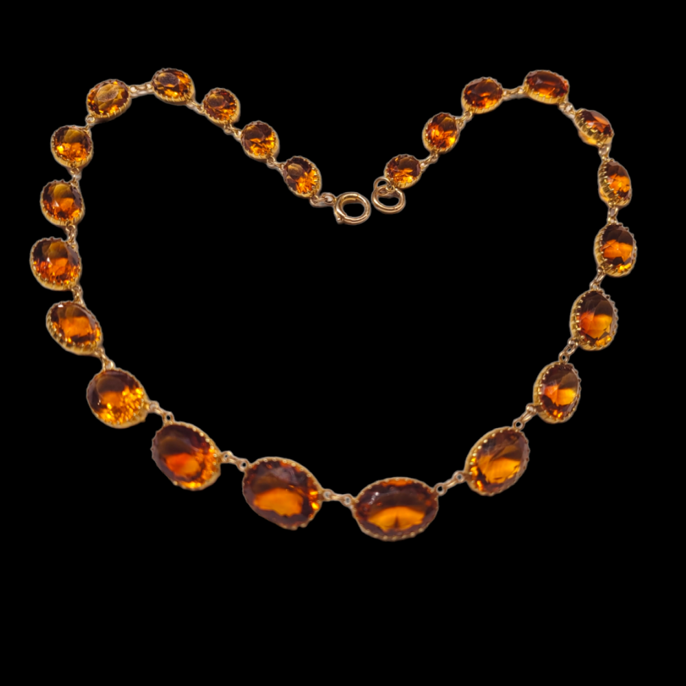 Antique citrine outlet necklace